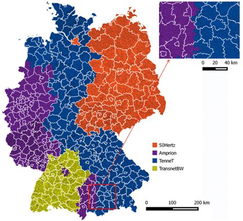 Germany's TSOs: 50 Hertz, Amprion, TenneT and TransnetBW..